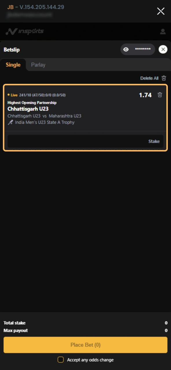 Write down bet size and confirm it at JeetBuzz.