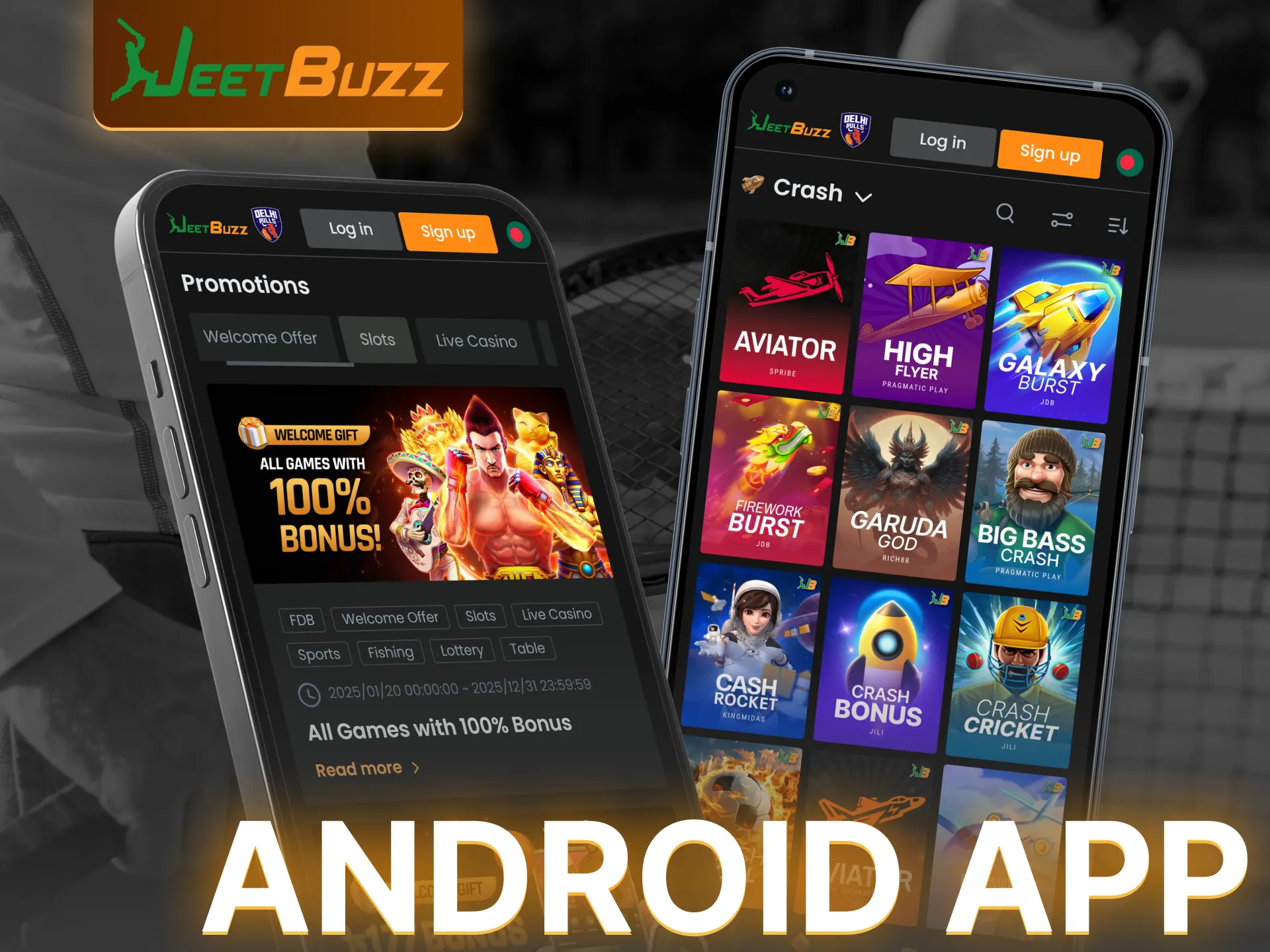 Play casino games anywhere from your android with JeetBuzz app.